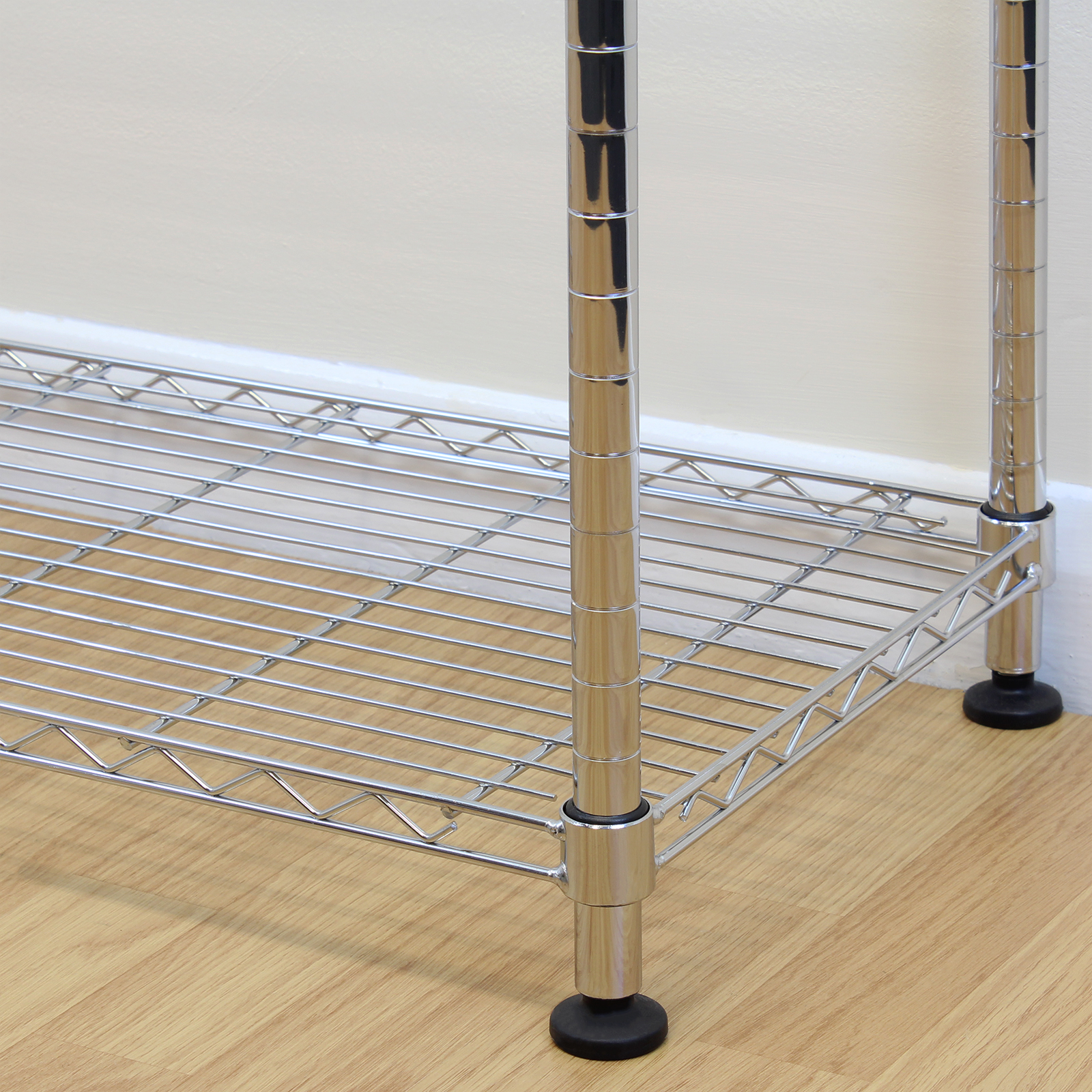 5 Tier Chrome Metal Storage Rack/Shelving Wire Shelf Kitchen/Office